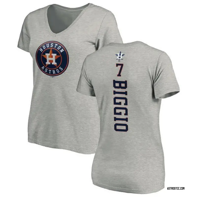 Craig Biggio Houston Astros Women's Backer Slim Fit T-Shirt - Ash